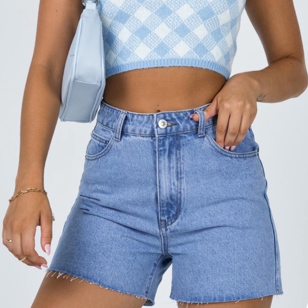 Princess Polly Laurena Midwash Denim Shorts